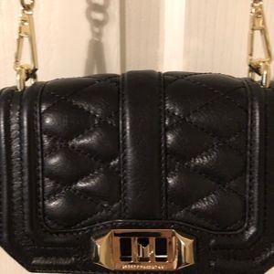 Rebecca Minkoff black leather crossbody handbag